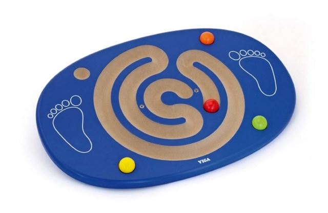 VIGA Drevená balančná doska s labyrintom