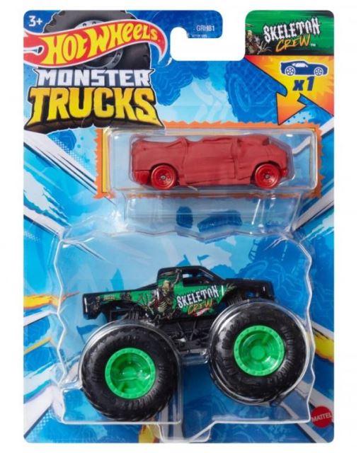 Hot Wheels® Monster Trucks s angličákom SKELETON CREW, Mattel HWN44