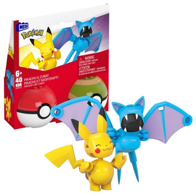 Mattel Mega Construx Pokémon Pikachu & Zubat 40 dílků, HXP12