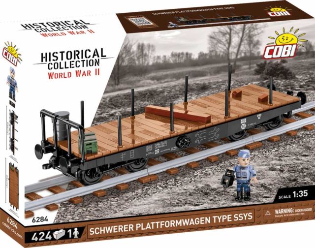 Cobi 6284 Historical Collection Nemecký ťažký plošinový vagón SSYS 50T