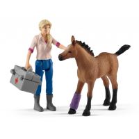 Schleich 42486 Návštěva veterinářky u klisny a hříběte (2)