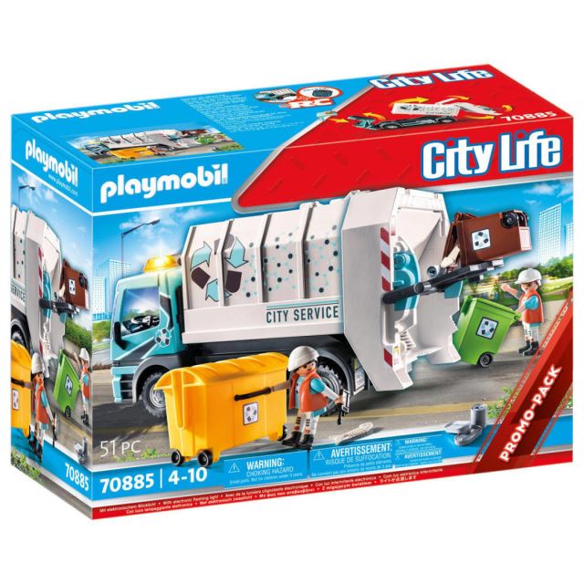 Playmobil 70885 City Life Popelářské auto s blikajúcim svetlom