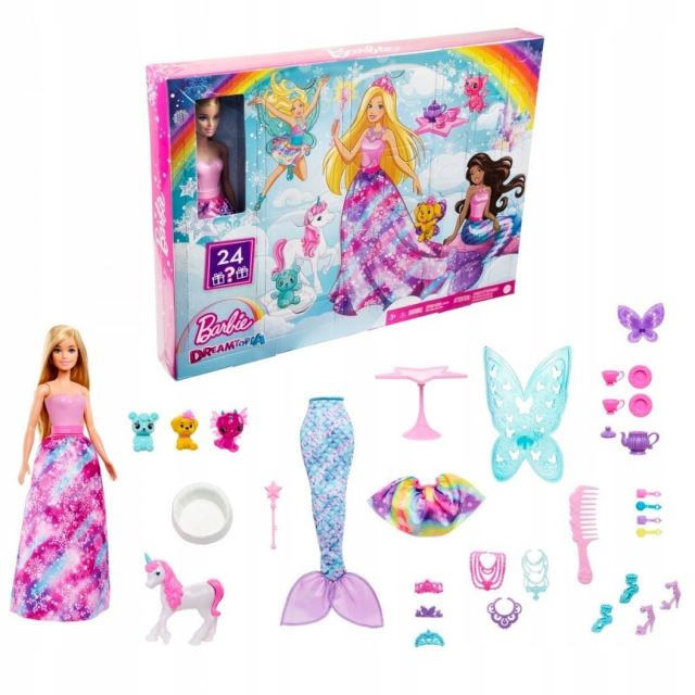 Barbie Dreamtopia Pohádkový adventní kalendář, Mattel HGM66 / HVK26