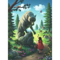 Ravensburger 12988 Puzzle Červená karkulka a vlk 100 dílků XXL Glitter (1)