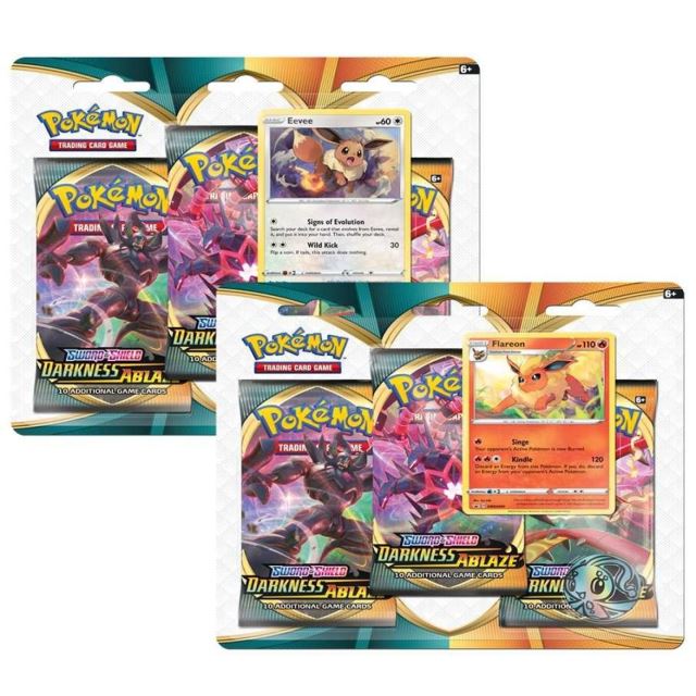 Pokémon TCG: Sword and Shield Darkness Ablaze 3-Pack Blister Booster