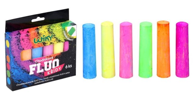 Chodníkové kriedy FLUO 6ks