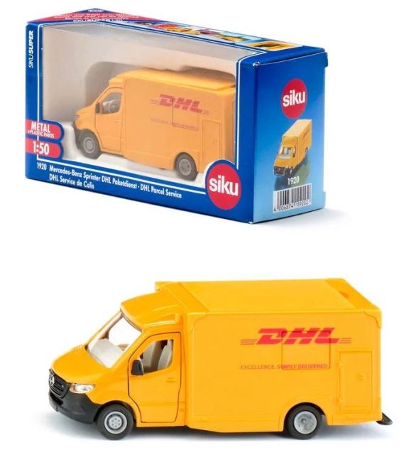 SIKU 1920 DHL doručovací auto Mercedes-Benz Sprinter 1:50
