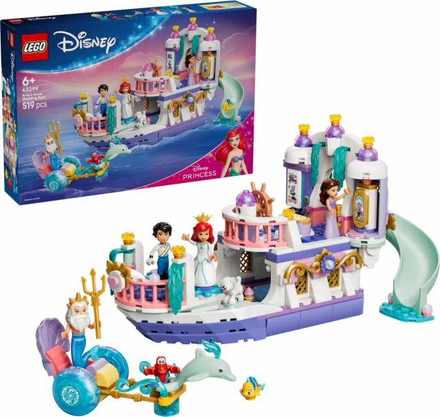 LEGO® Disney™ 43299 Arielina kráľovská svadobná loď