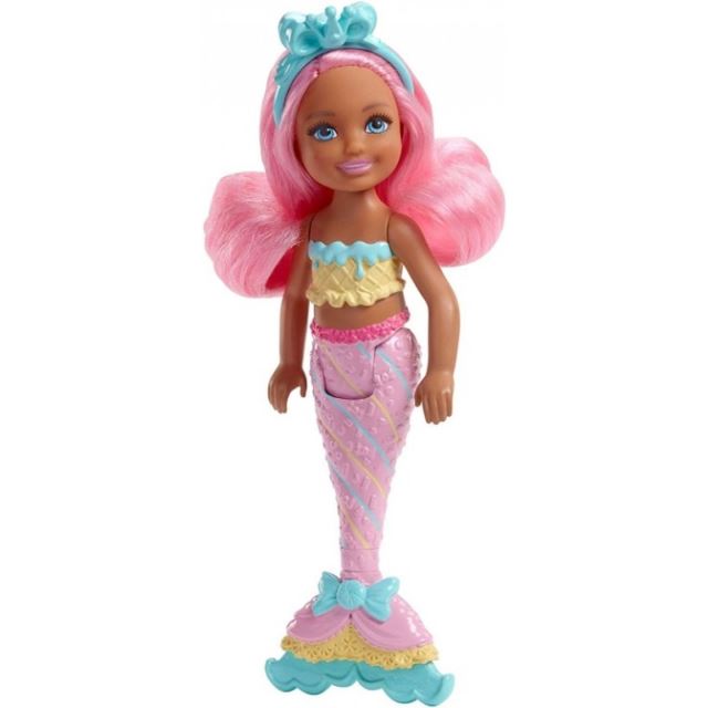 Barbie Chelsea Mořská panna - růžové vlasy, Mattel FKN04
