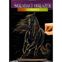 Škrabací obrázok dúhový kôň