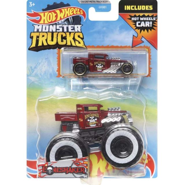 Hot Wheels® Monster Trucks s angličákom Boneshaker, Mattel HDB91