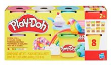 Hasbro Play-Doh modelína sada 8 tub dúhovej farby, G0691 (2)