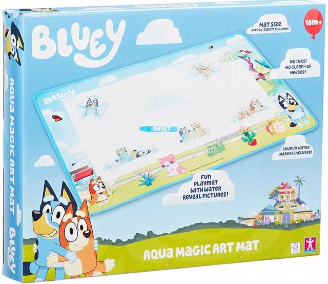 Bluey vodná kresliaca podložka s vodným perom 70×54 cm