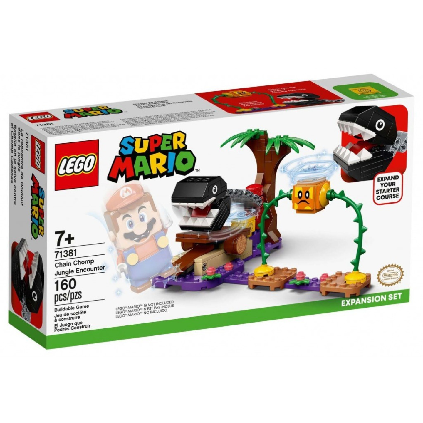 Lego® super mario™ 71381 chain chomp a setkání v džungli – rozšiřují set