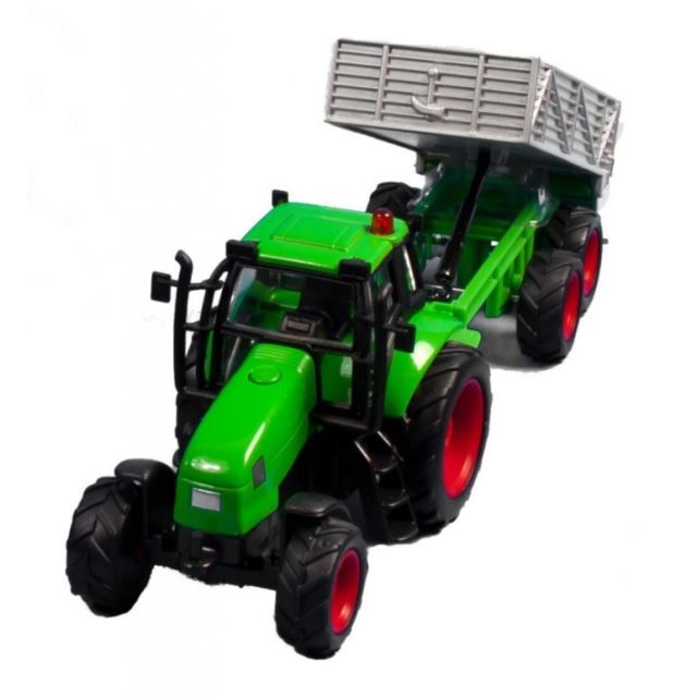 Kids Globe Traktor kovový se sklápěčkou, světlo, zvuk, 25 cm