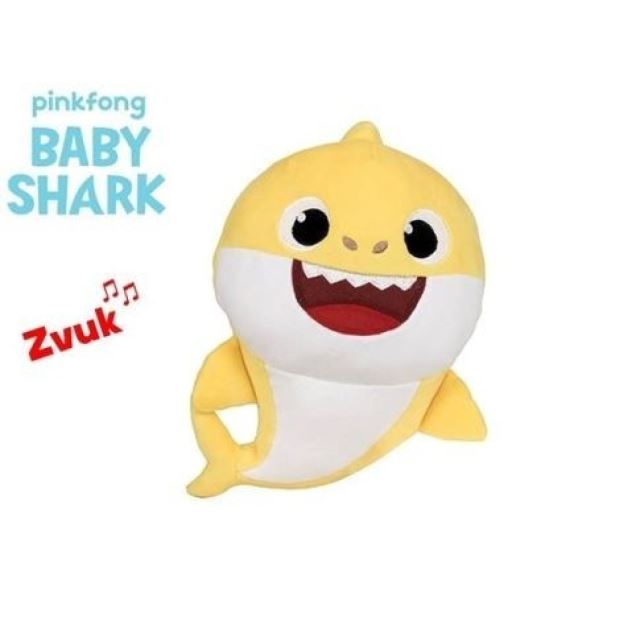 BABY SHARK Plyšové zvířátko žralok zpívající 27cm žlutý