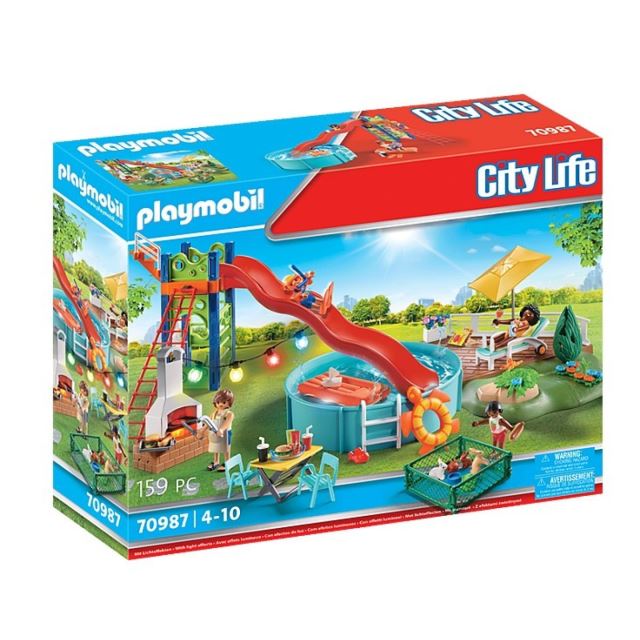 Playmobil 70987 Bazénová párty so šmykľavkou