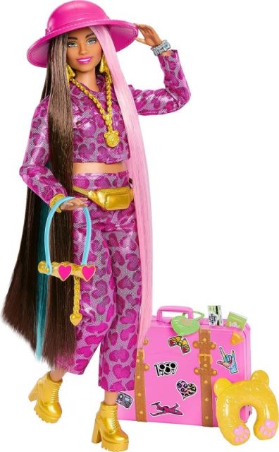 Mattel Barbie® Extra Stylová v safari oblečku, HPT48