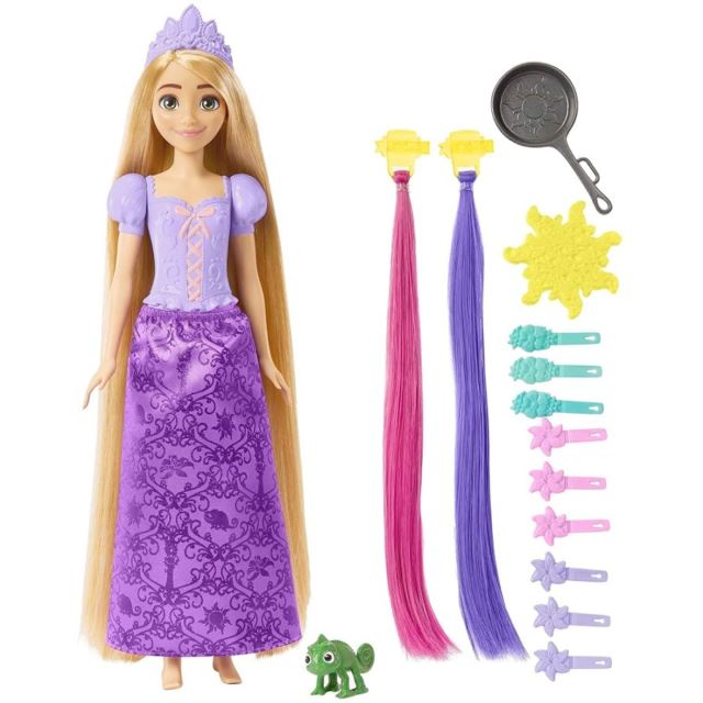 Mattel Disney Princess Bábika Locika s rozprávkovými vlasmi, HLW18