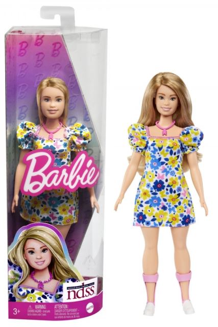 Mattel Barbie modelka 208 v šatách s kvietkami, HJT05