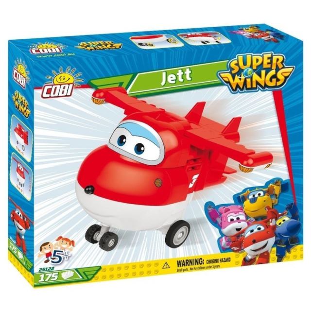 COBI 25122 Super Wings Světoběžník Jett červené letadlo