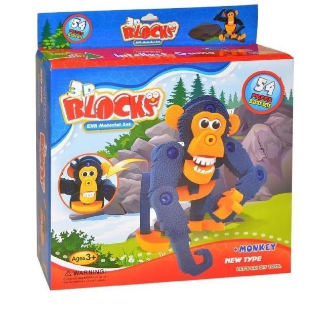 Puzzle 3D Šimpanz