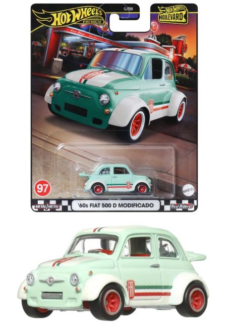 Hot Wheels BOULEVARD '60s FIAT 500 D MODIFICADO, Mattel HRT65