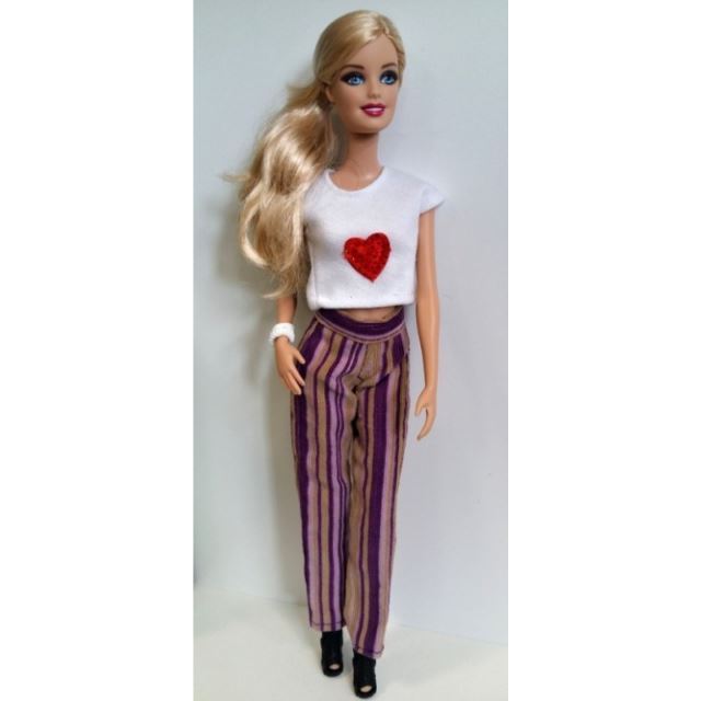 Barbie Kalhoty proužkované manchester