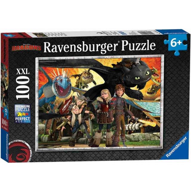 Ravensburger 10918 Puzzle Jak vycvičit Draka - Dračí přátelé XXL 100 dílků