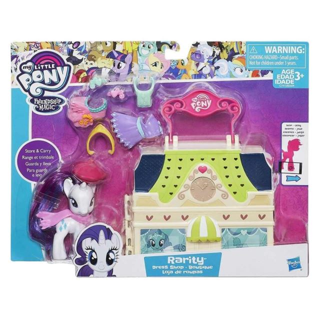 MLP My Little Pony - Otevírací hrací set Obchod s oblečením Rarity