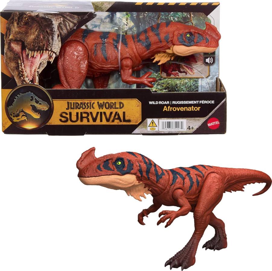 Mattel jurský svět: dinosaurus s divokým řevem afrovenator, jkl76