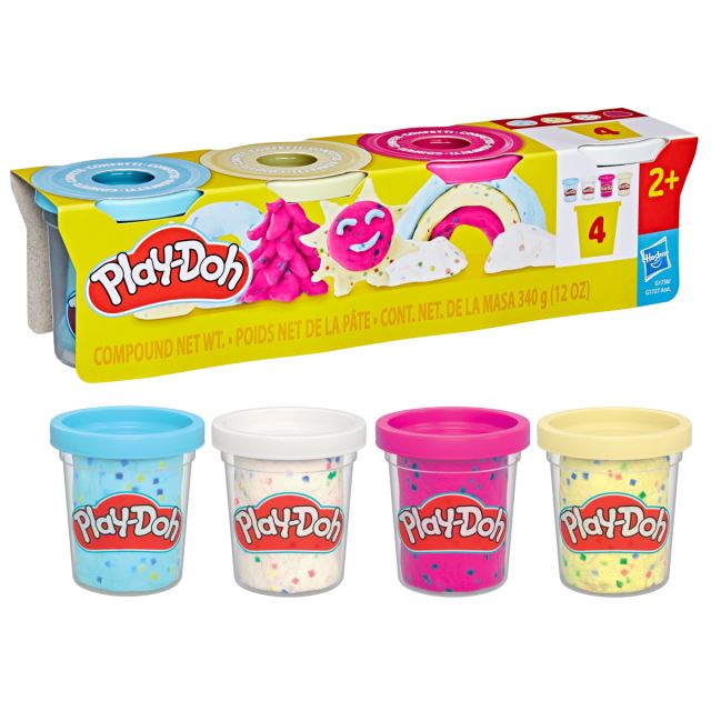 HASBRO Play-Doh 4ks kelímků s konfetami, G1736