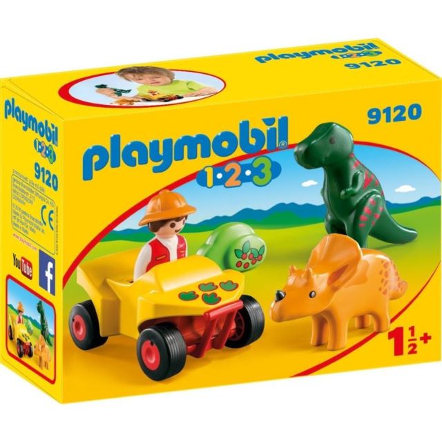 Playmobil 9120 Lovec dinosaurusů na čtyřkolce (1.2.3)