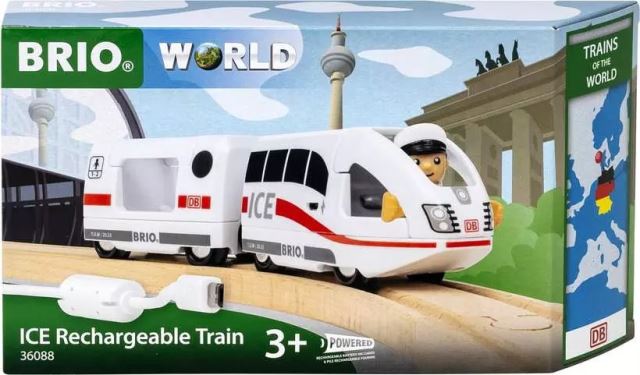 BRIO 36088 Edice Světové vlaky: ICE Dobíjecí vlak na baterie