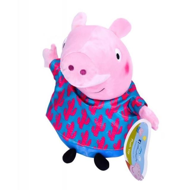 Prasiatko Peppa plyšové 31 cm Tomík v kaktusovej košeli