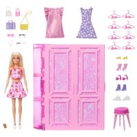 Mattel Barbie Šatník snov v pastelových farbách s bábikou, HXD58