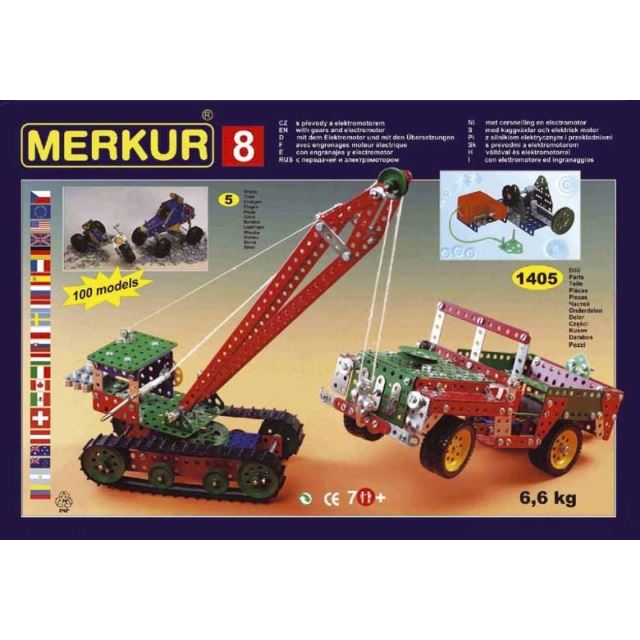 Merkur 8 Big Set - 130 modelů, 1405 dílů