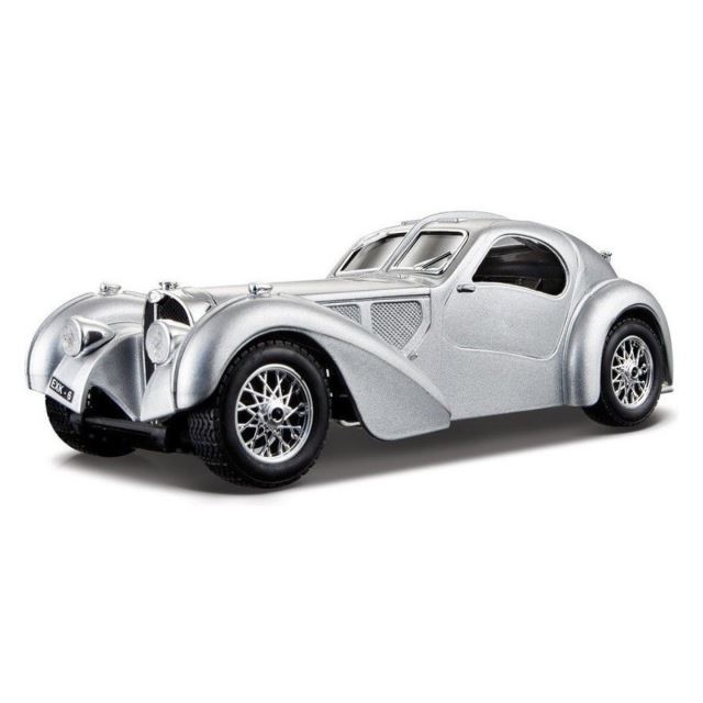 Bburago Bugatti Atlantic 1:24 stříbrné