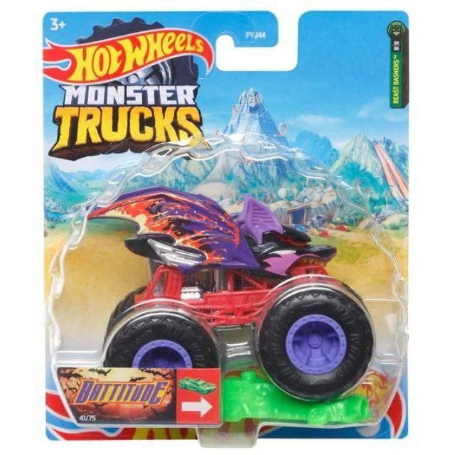 Hot Wheels® Monster Trucks Kaskadérské kousky Battitude, Mattel HCP38