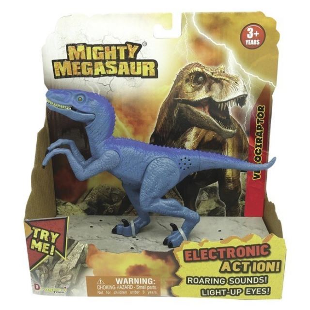 Mighty Megasaur: Dinosaurus Velociraptor se světly a zvuky, 20cm