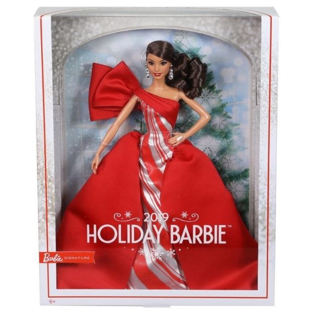 Mattel Barbie sběratelská vánoční HOLIDAY 2019, FXF03