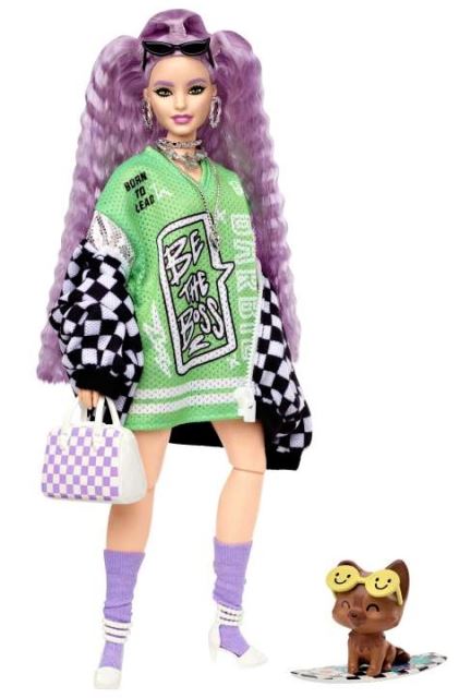Barbie Extra Štýlová levanduľová dlhovláska, Mattel HHN10