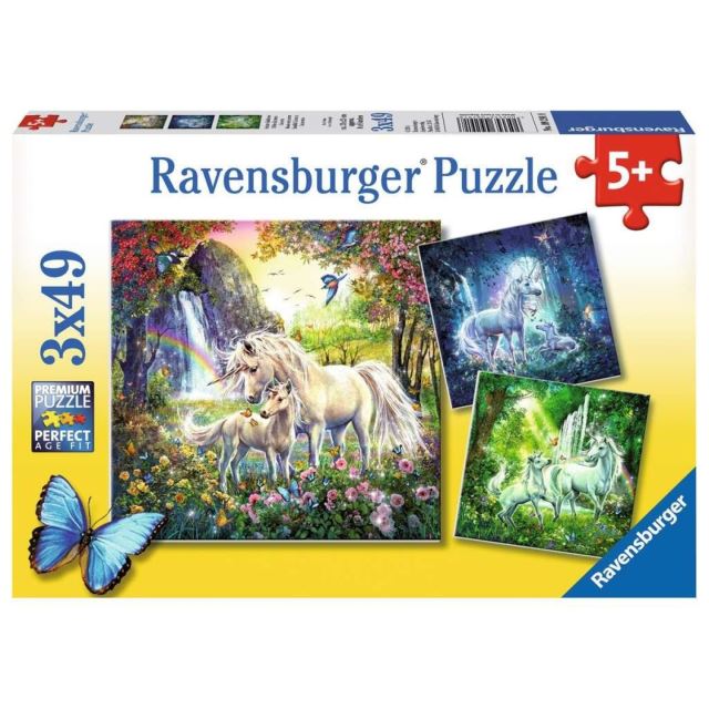 Ravensburger 09291 Puzzle Jednorožci 3x49 dílků