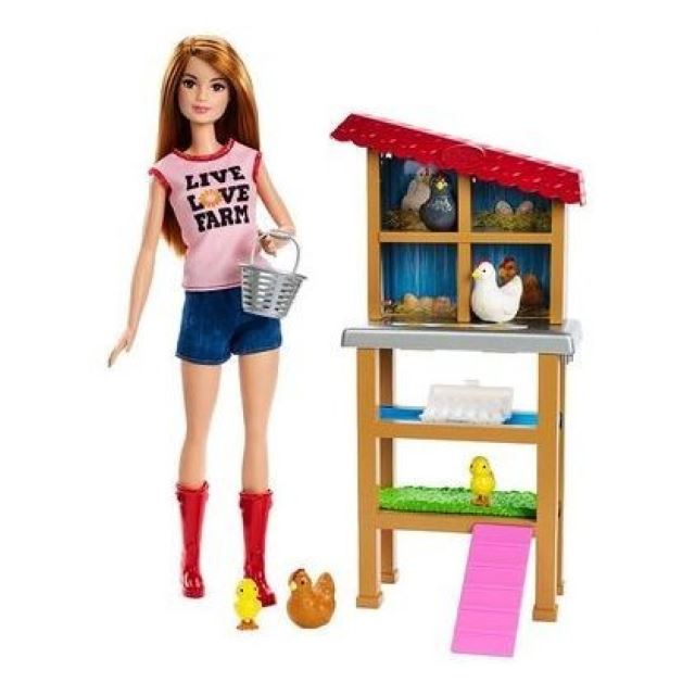 Barbie Povolání herní set Chovatelka kuřat, Mattel FXP15