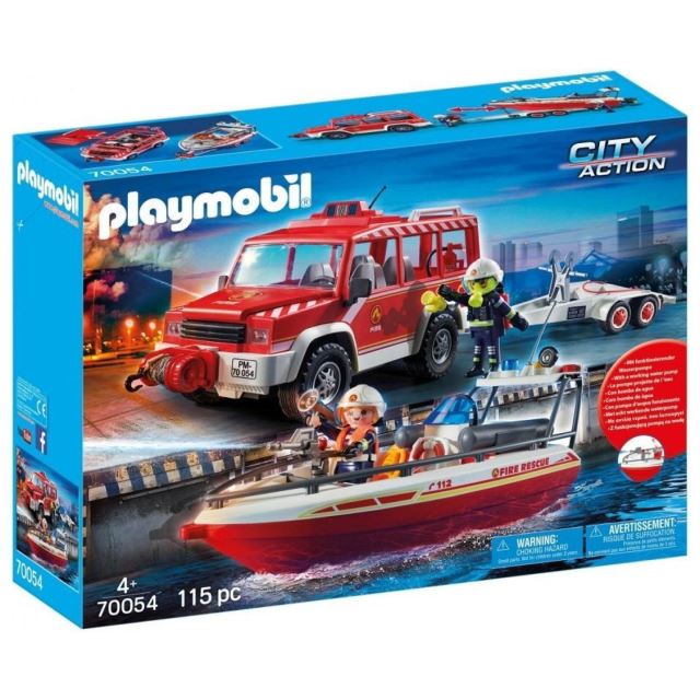 Playmobil 70054 Hasičské auto s hasičským člunem