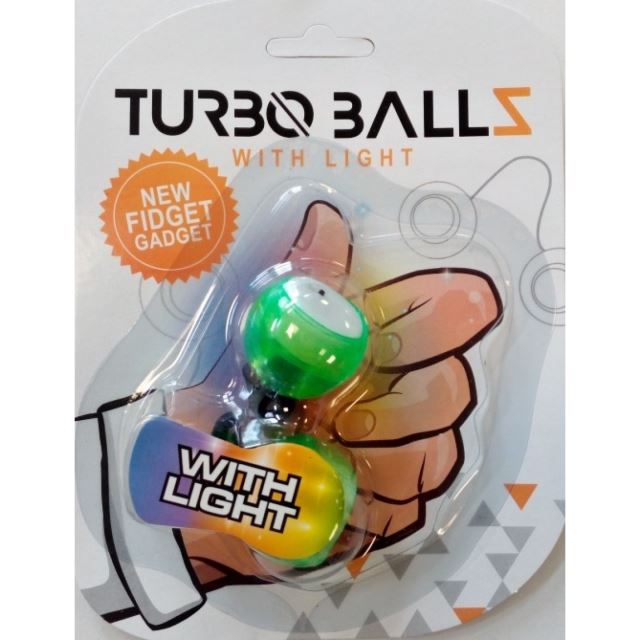 Fidget Turbo Ballz se světlem zelený