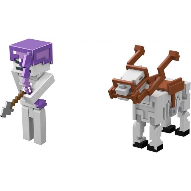 Minecraft  8 cm figurka dvojbalení SKELETON HORSEMAN BATTLE, Mattel GTT55
