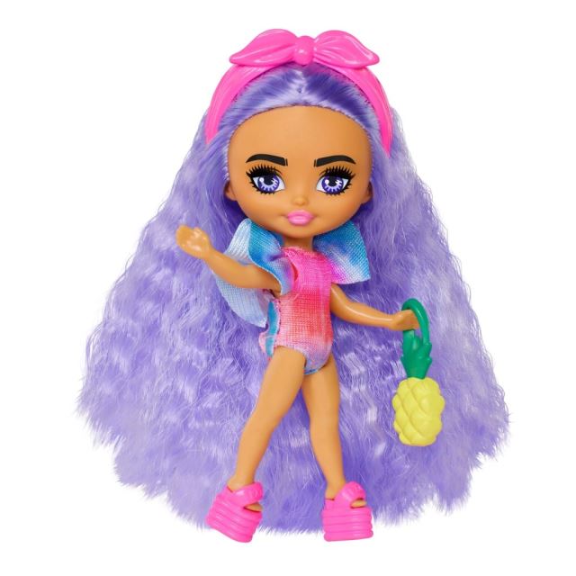 Mattel Barbie® Extra Mini minis! Bábika s fialovými vlasmi, HPN06