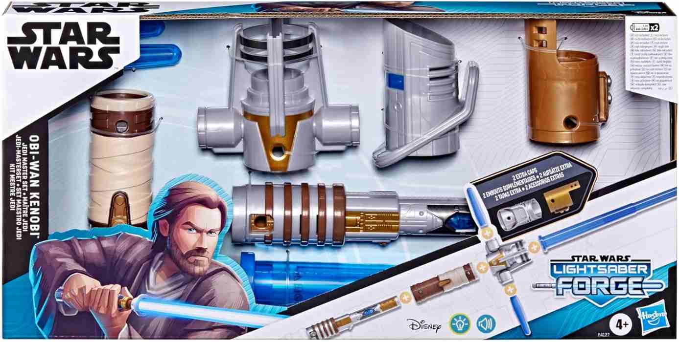 Hasbro star wars světelný elektronický rozložitelný meč obi-wan kenobi