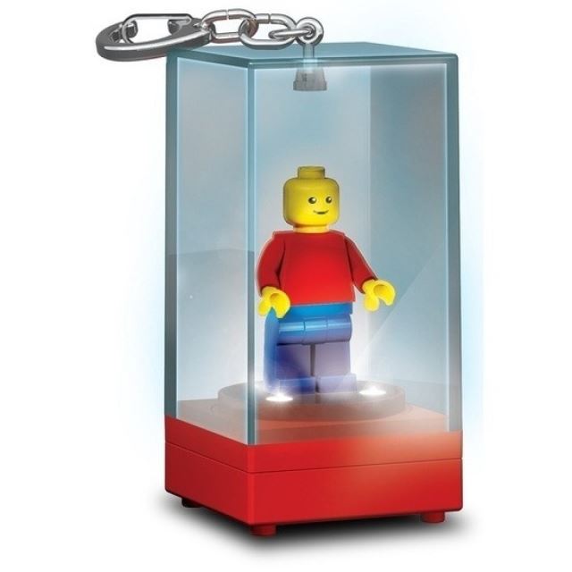 Lego LED box + minifigurka, červená